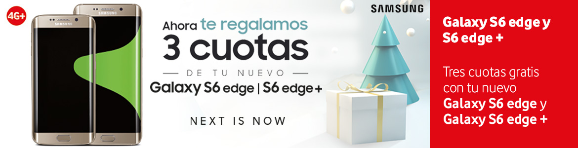 Tres cuotas gratis con tu nuevo Samsung Galaxy S6 edge y edge+